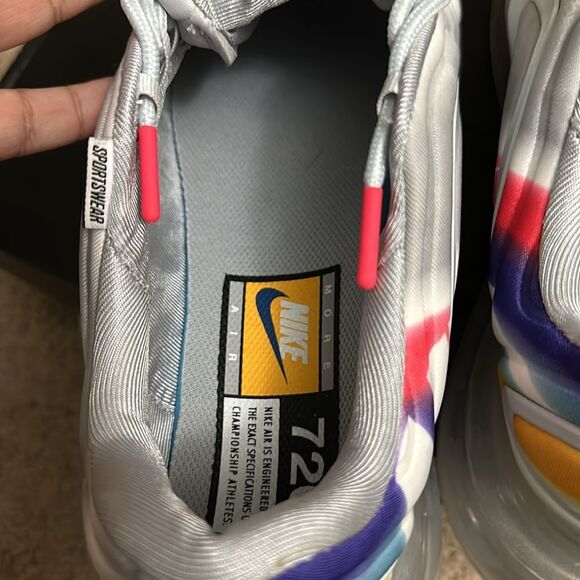 Nike Air Max 720 Sneakers Grey Airbrush Running Shoes Size 11 - Picture 9 of 11